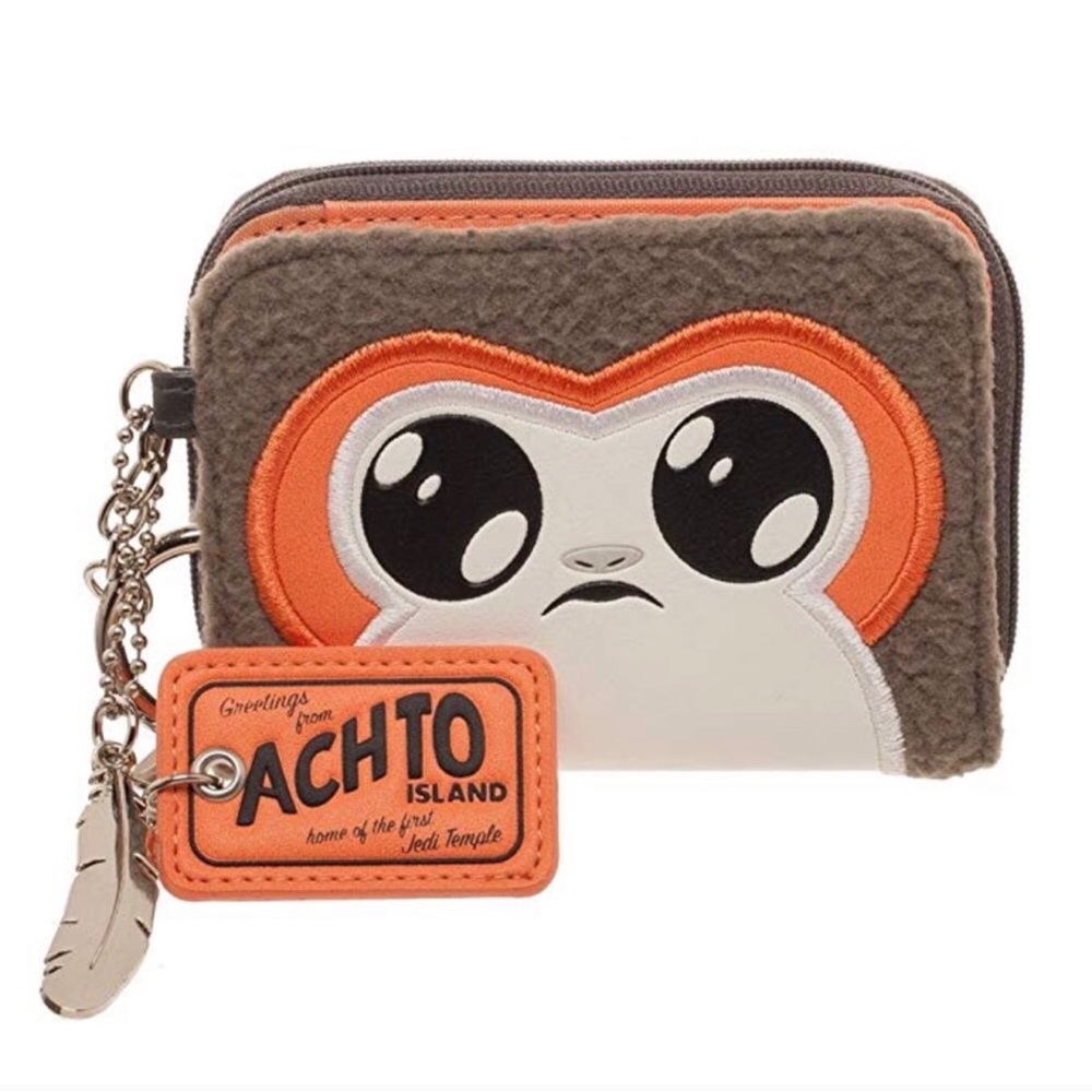 NWOT Star Wars Porg Bifold Wallet w/ Zipper Pouch